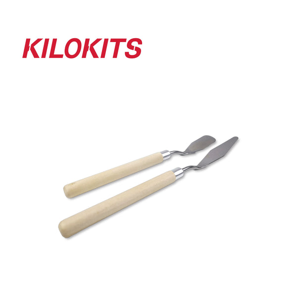 Stainless Steel Palette Spatula Knife for Mixing Scraper Oil Painting 2-Pack #2010