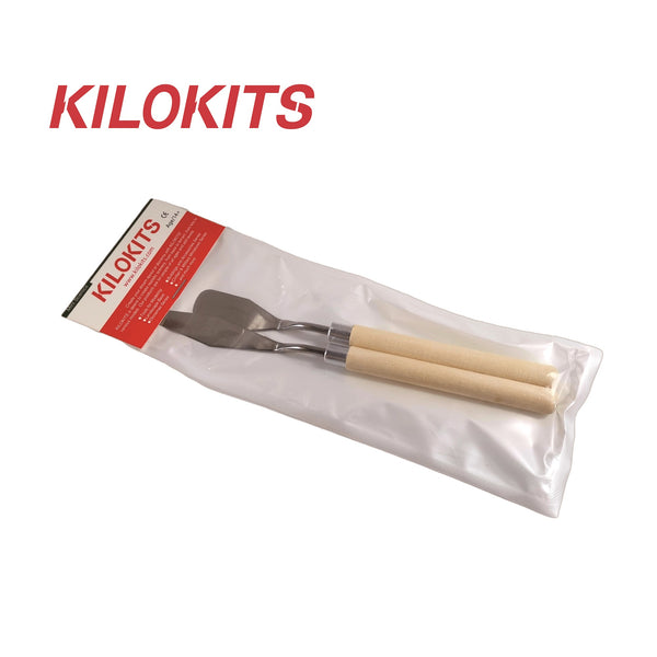Stainless Steel Palette Spatula Knife for Mixing Scraper Oil Painting 2-Pack #2010