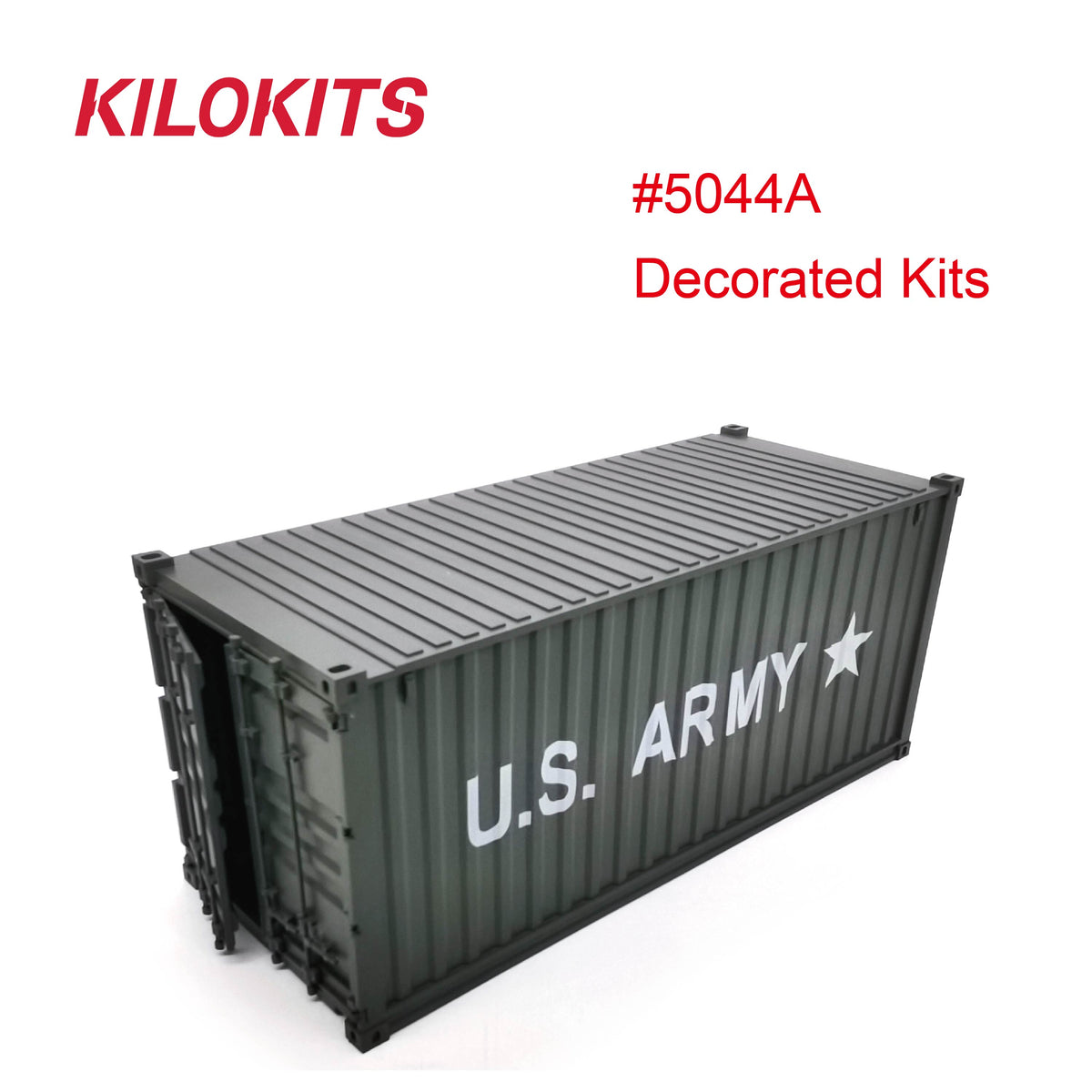 KILOKITS 1:35 20ft Container Model Kits Decorated US Army #5044A