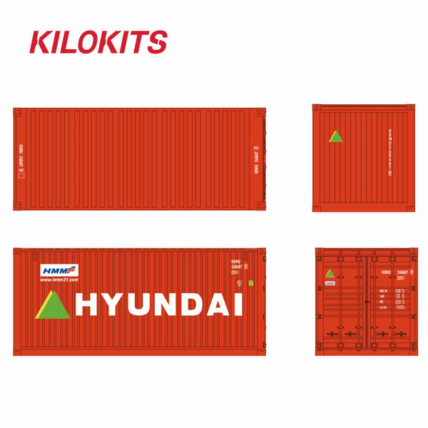 1:35 20ft Container Model Kits Decorated HYUNDAI #5067A