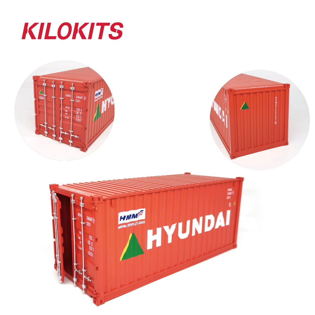 KILOKITS 1:35 20ft Container Model Kits Decorated HYUNDAI #5067A ...