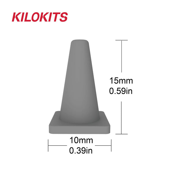 1:35 Plastic Traffic Cones and Barriers Model Kits #7017A