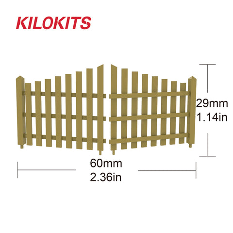 1:72 Pointed Picket Fence #5034B
