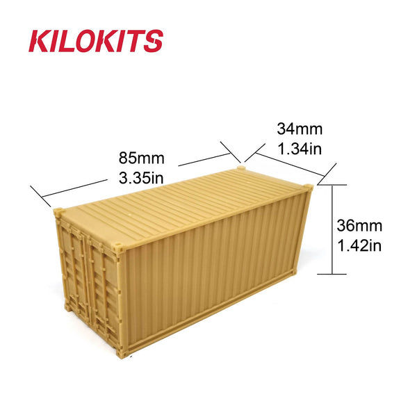 1:72 20ft Container Model Kits Decorated Sand Color #5045B