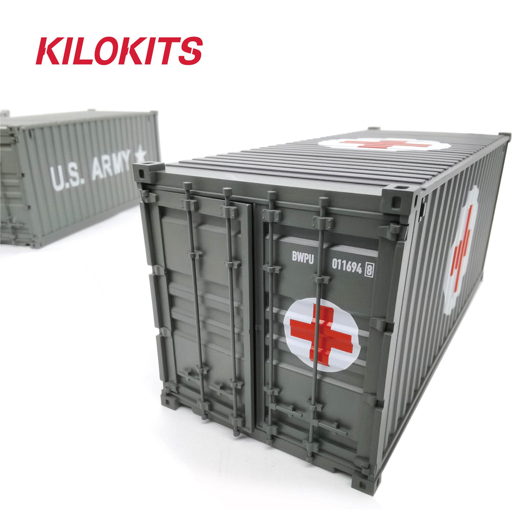 KILOKITS 1:35 20ft Container Model Kits Decorated Field Hospital #5043A ...
