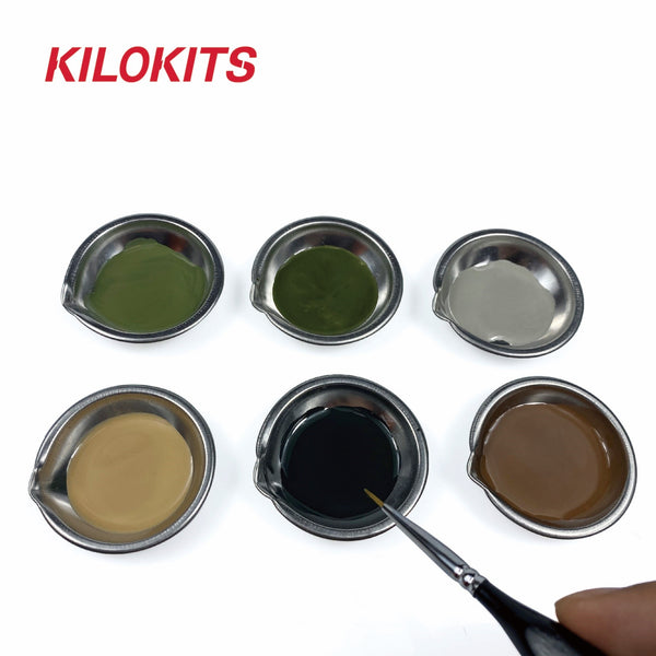 Stainless Steel Small Round Paint Tray with Mouth 6-PACK #2014